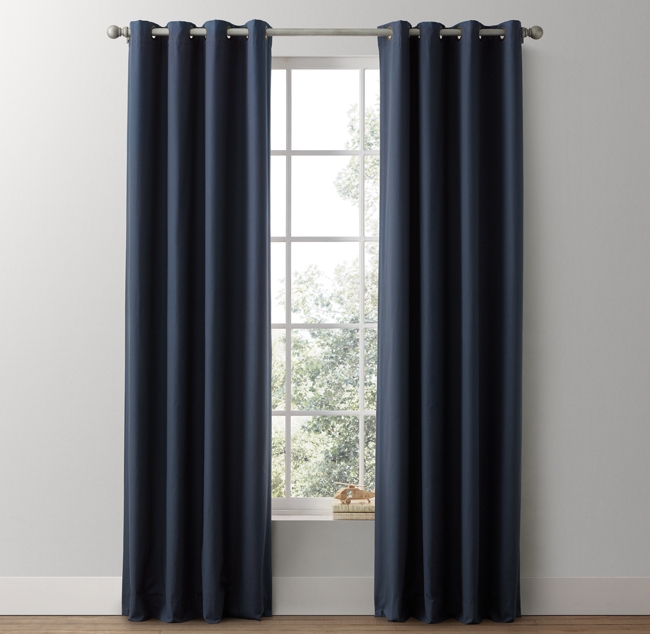 Grommet Cotton Canvas Drapery Panel