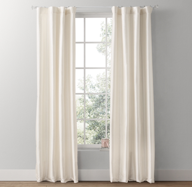Washed Silk Drapery Panel