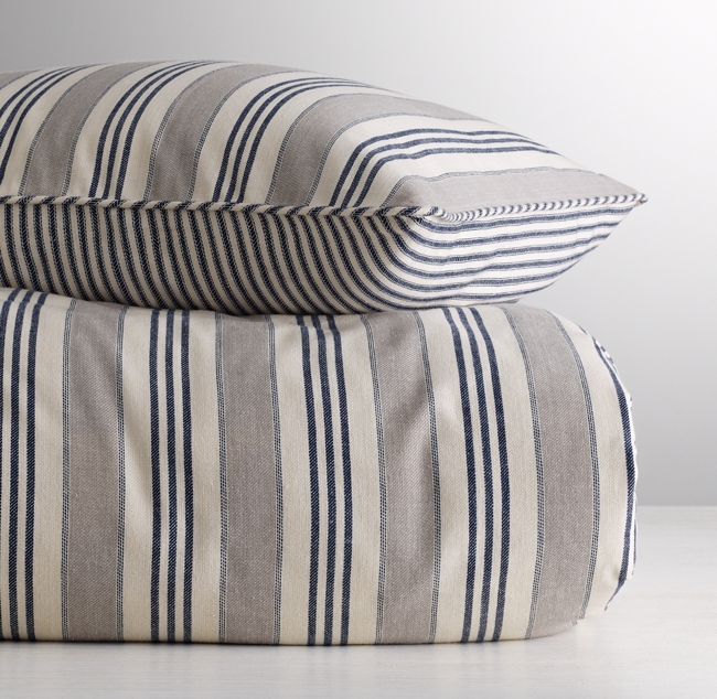 Vintage Ticking Stripe Duvet Cover