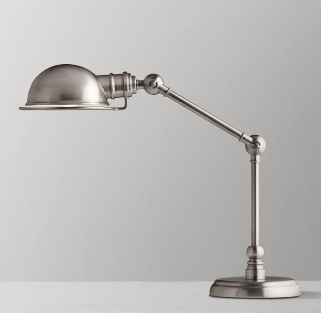 Academy Task Table Lamp Antique Brushed Nickel
