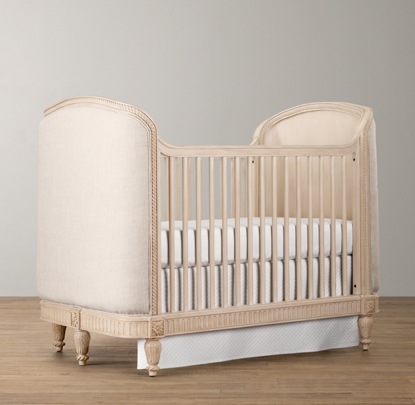 upholstered baby crib