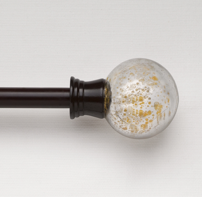 Mercury Glass Ball Finials Rod