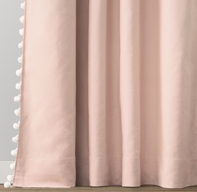 Pom Pom Linen Cotton Drapery Panel