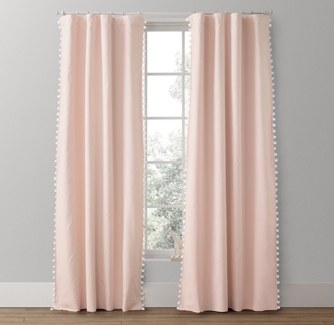 Pom Pom Linen Cotton Drapery Panel