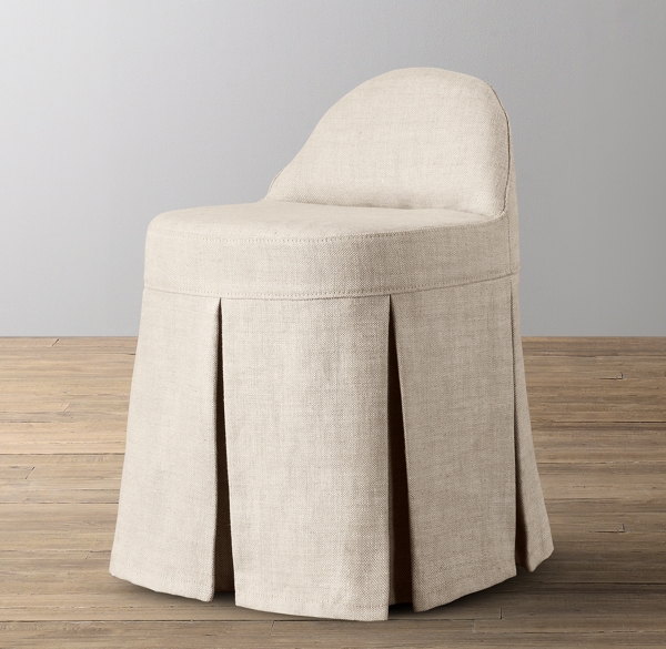 Maxine Vanity Stool Stocked Replacement Slipcover