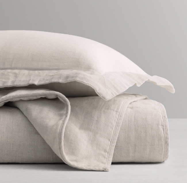 Washed Organic Linen Toddler Quilt