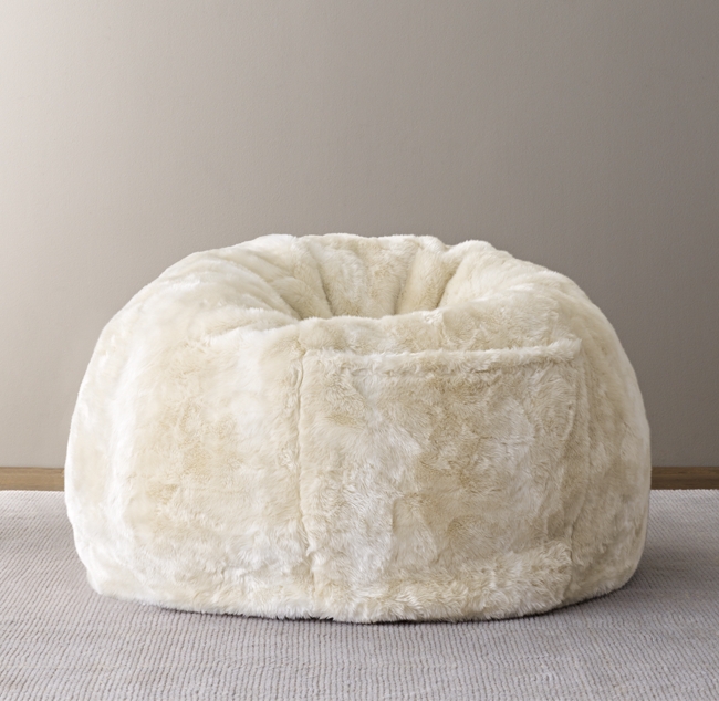 Luxe Faux Fur Bean Bag Arctic Fox