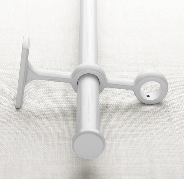 Classic Double Rod Conversion Kit Distressed White