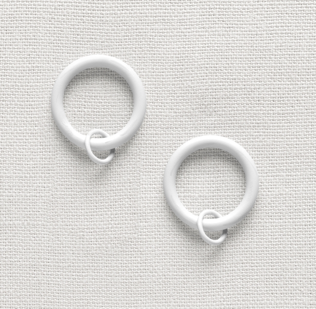 Classic Loop Rings Set Of 7 Distressed White