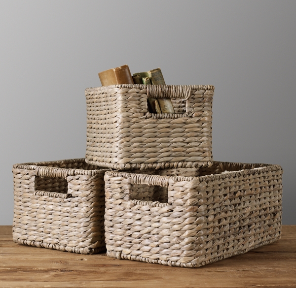 Seagrass Shelf Basket Ash