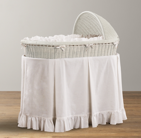 restoration hardware wicker bassinet