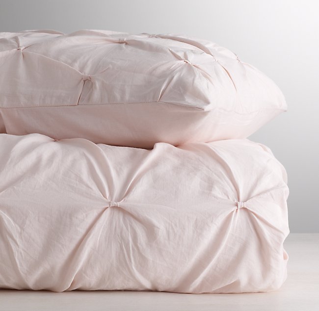 Pintucked Bow Duvet Cover