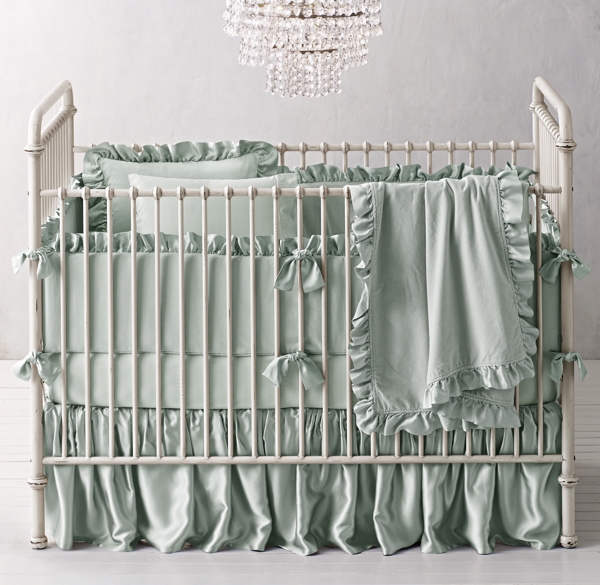crushed velvet cot bumper