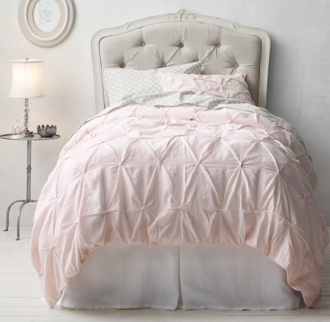 Pintucked Bow Duvet Cover