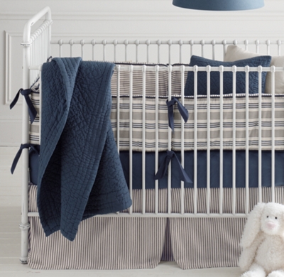 navy blue crib blanket