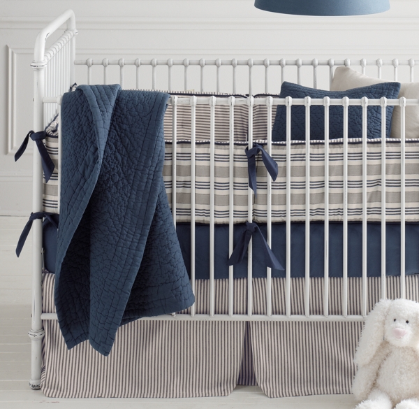 navy crib sheets