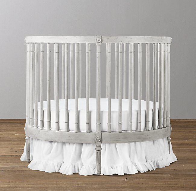 Ellery Round Crib Mattress, Round Crib Bedding Set