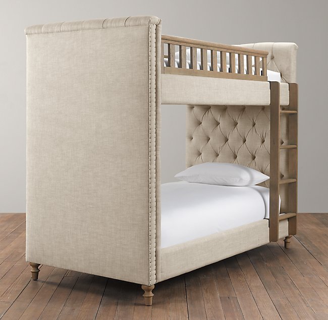 Chesterfield Tufted Bunk Bed, Upholstered Headboard Bunk Beds