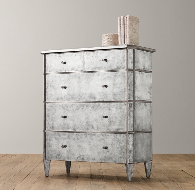 Ava Mirrored Tall Dresser