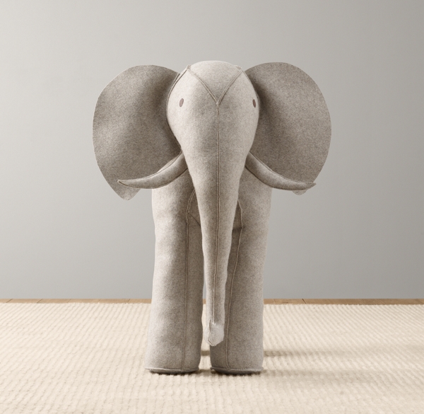 oversized plush elephant