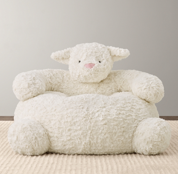 Textured Plush Lamb Chair