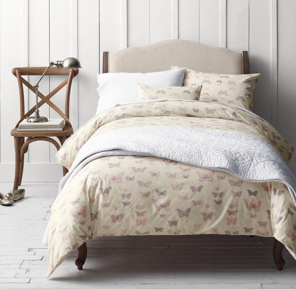 Vintage Butterfly & VintageWashed Percale Bedding Collection