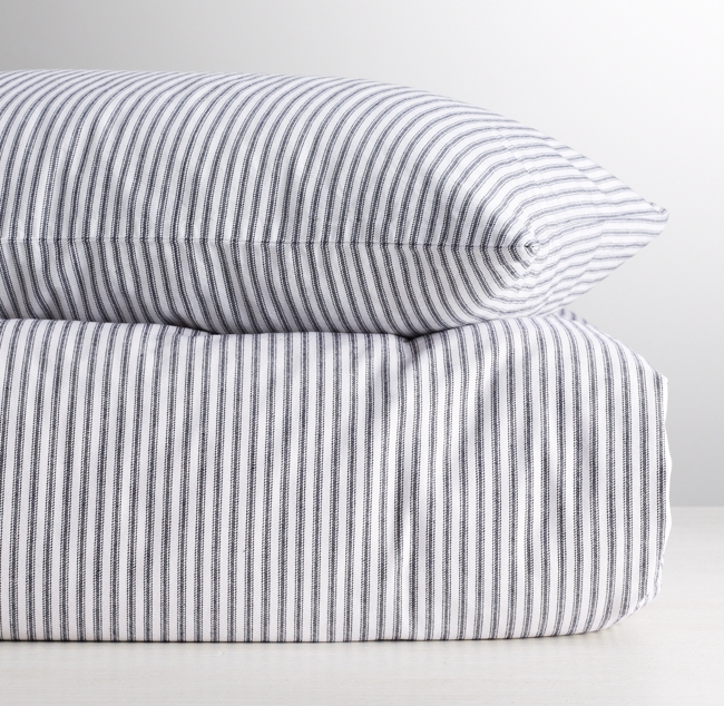 Garment Dyed Ticking Stripe Duvet Cover