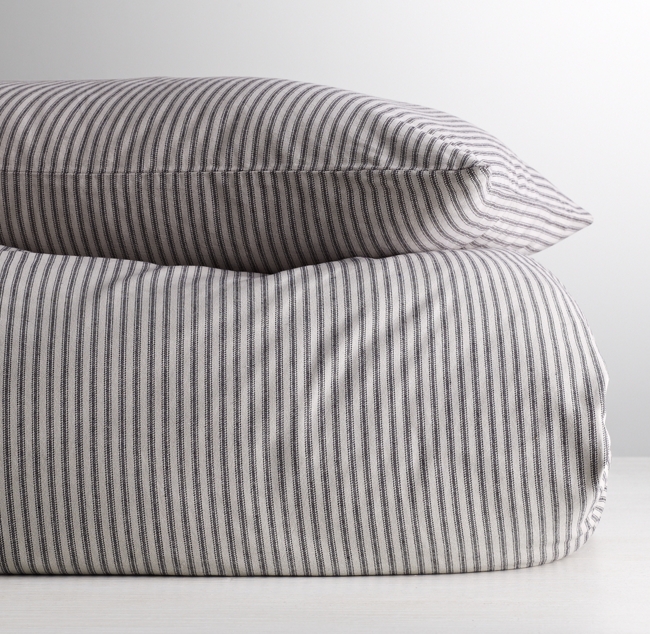 Garment Dyed Ticking Stripe Duvet Cover