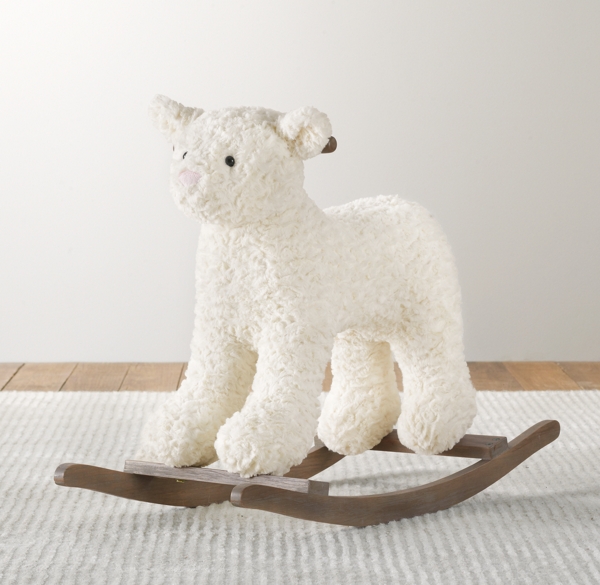 wooly plush animal rocker