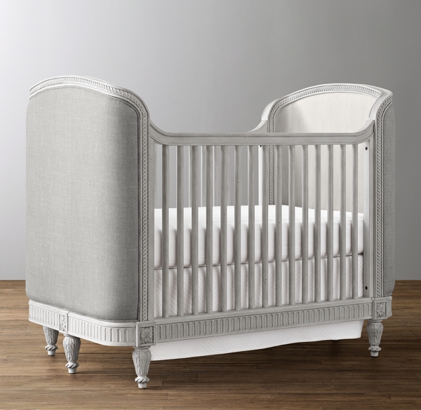 upholstered baby crib