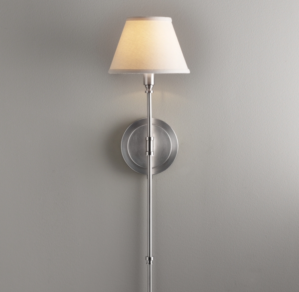 restoration hardware modern taper sconce