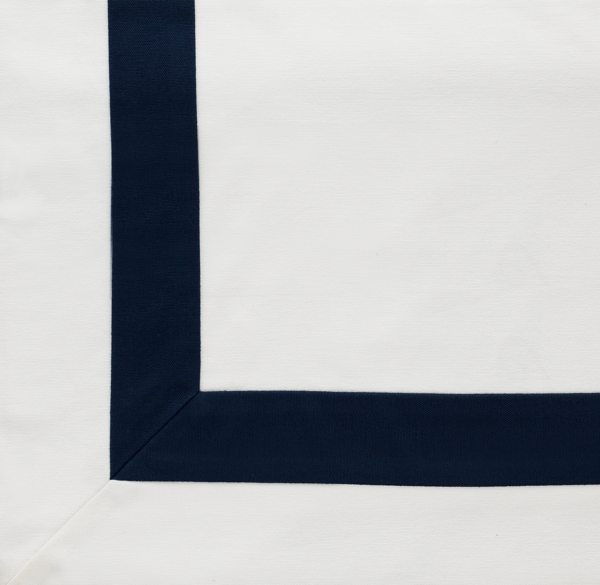 Appliquéd Frame Cotton Canvas Roman Shade Swatch