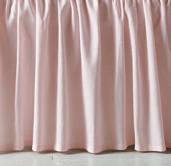 pale pink crib skirt