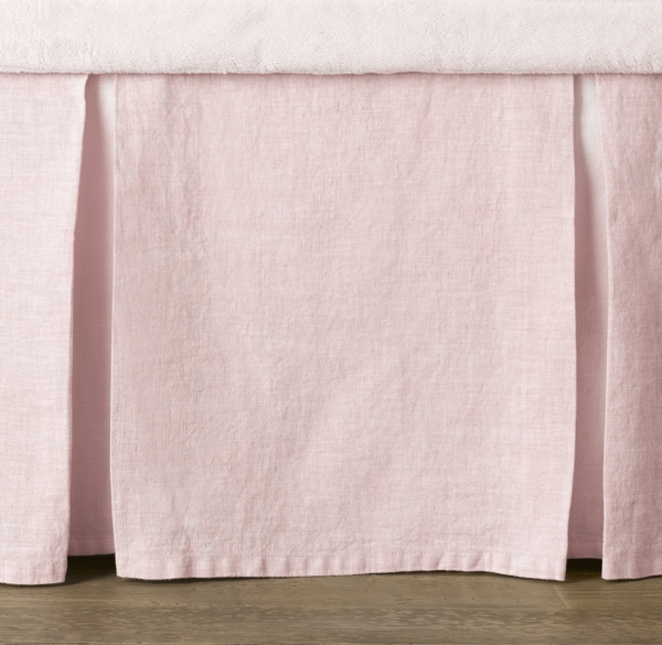 pale pink crib skirt