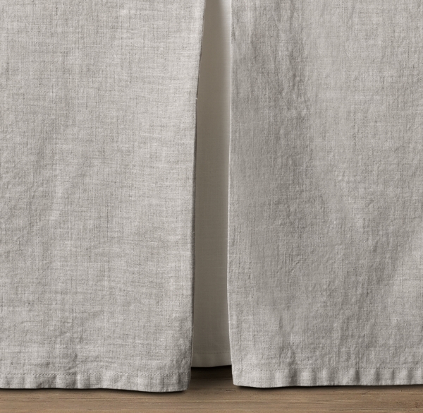 white linen crib skirt