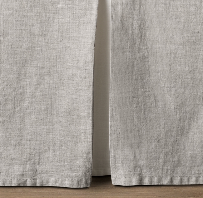 Washed Organic Linen Crib Skirt