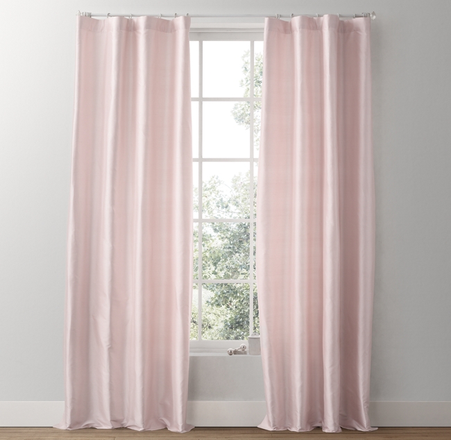 Washed Silk Drapery Panel