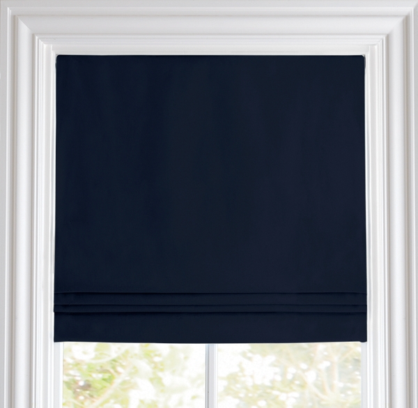 Cotton Canvas Cordless Roman Shade