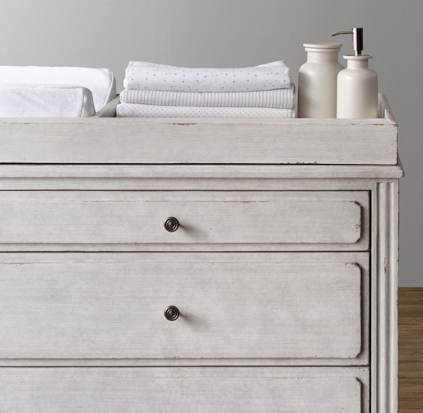 vintage grey changing table