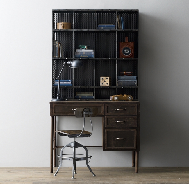 Vintage Apothecary Shop Desk Hutch