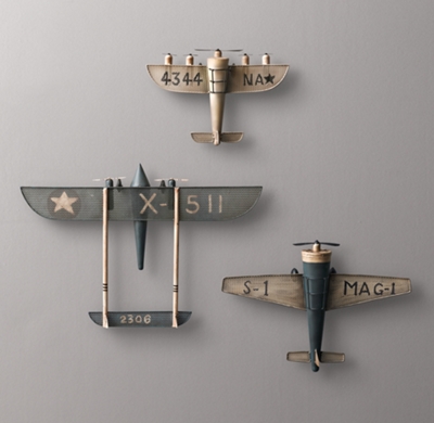 metal airplanes for decoration