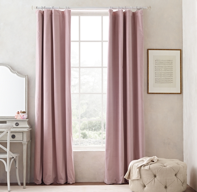 Solid Washed Velvet Drapery Panel