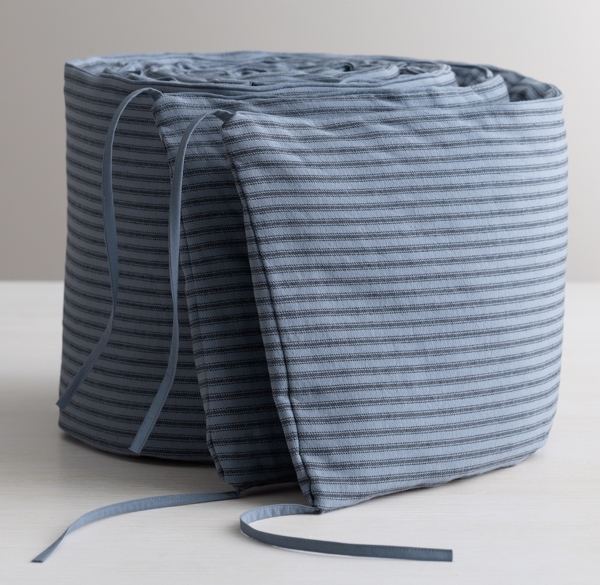 GarmentDyed Ticking Stripe Crib Bumper