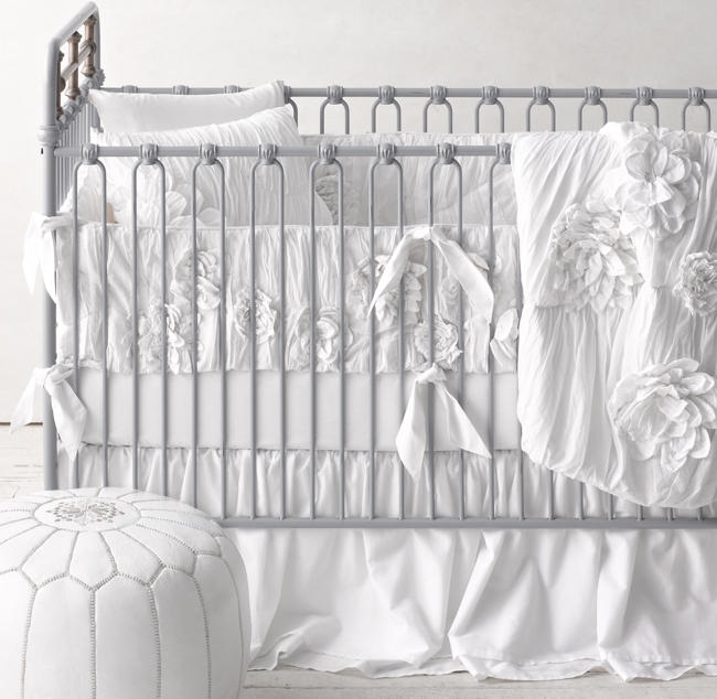 Washed Appliqued Fleur Nursery Bedding Collection