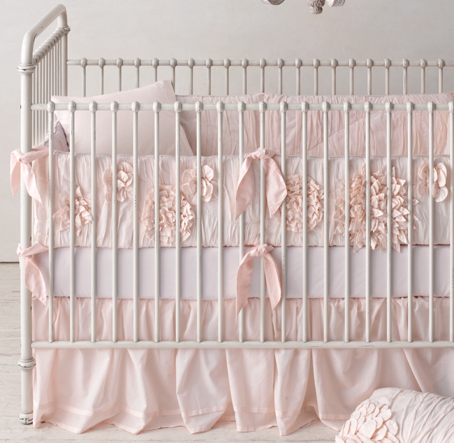 Washed Appliqued Fleur Nursery Bedding Collection