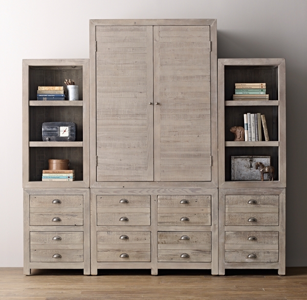 Weller Storage Wall Set, Armoire & Bookcase Tops