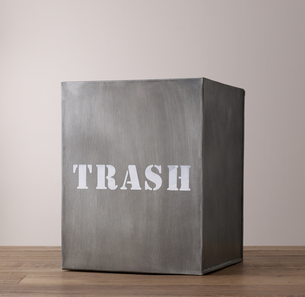 Industrial Metal Wastebasket