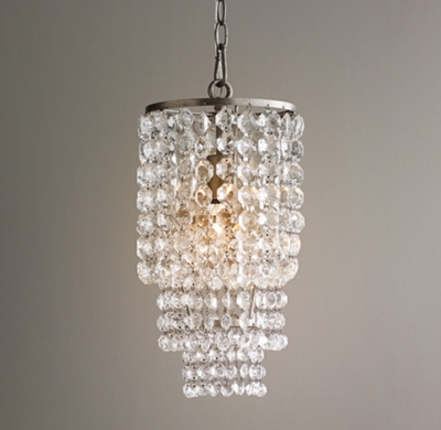 Soho Crystal Accent Pendant - Aged Pewter