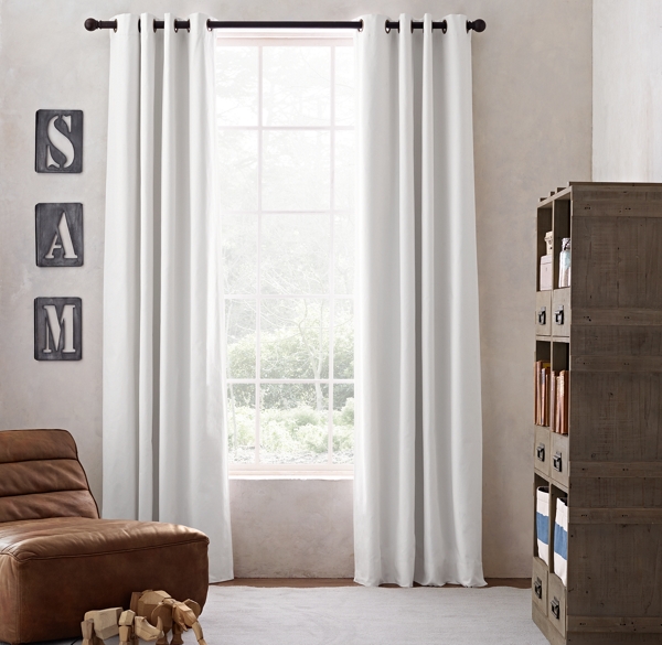 Grommet Cotton Canvas Drapery Panel