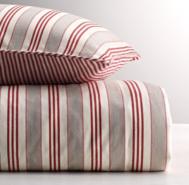 Vintage Ticking Stripe Duvet Cover